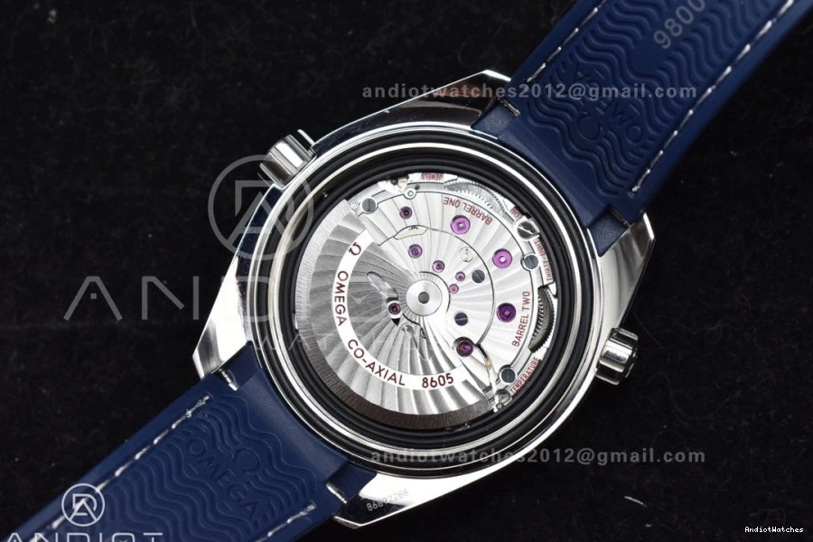 Clone Ocean Co-Axial Dial Super Strap Blue GMT A8605 600M Best Blue VSF on Edition Ceramic Trendsetting Planet 43.5mm Bezel 1009 Rubber 1:1 0313